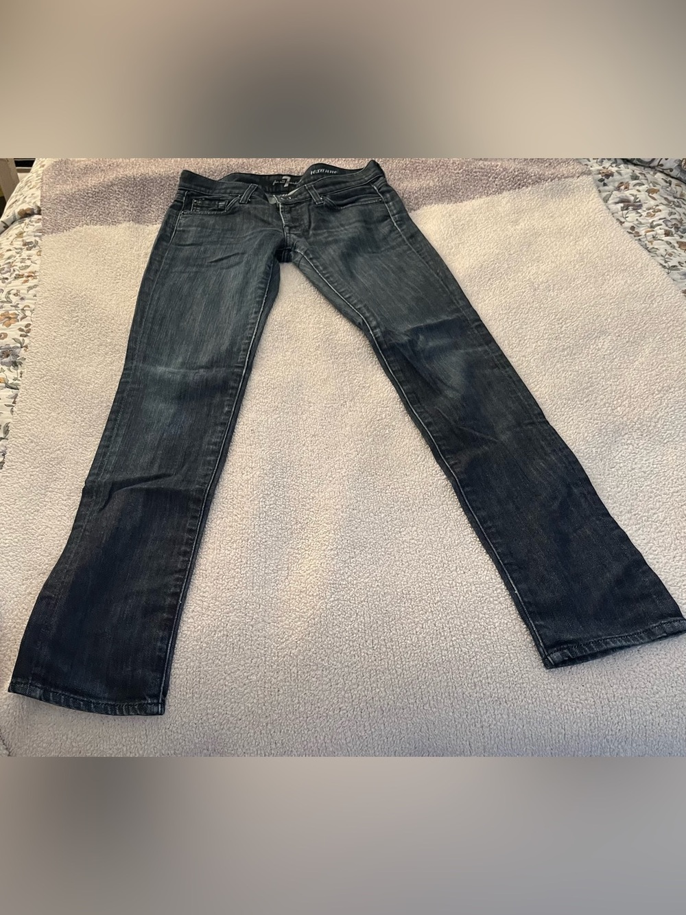7 For All Mankind Dark Wash Slim Straight Roxanne Jeans Size 28